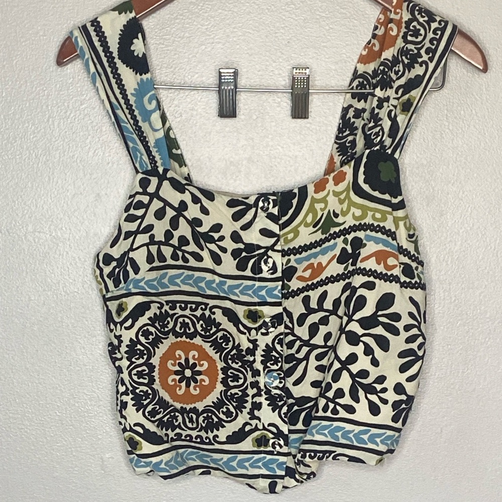 Lost + Wander Multicolor Patterned Bohemian Crop Top